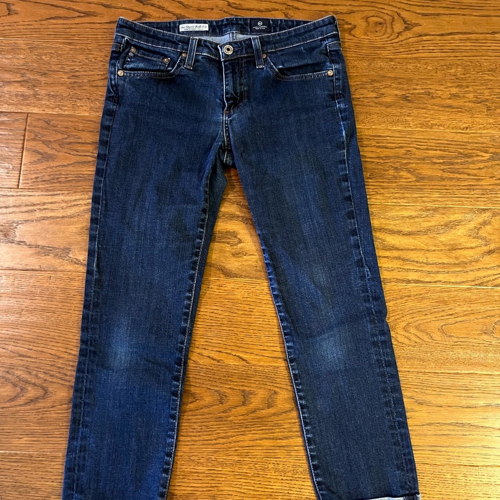 AG Adriano Goldschmied The Stevie roll‎ up slim straight Jeans